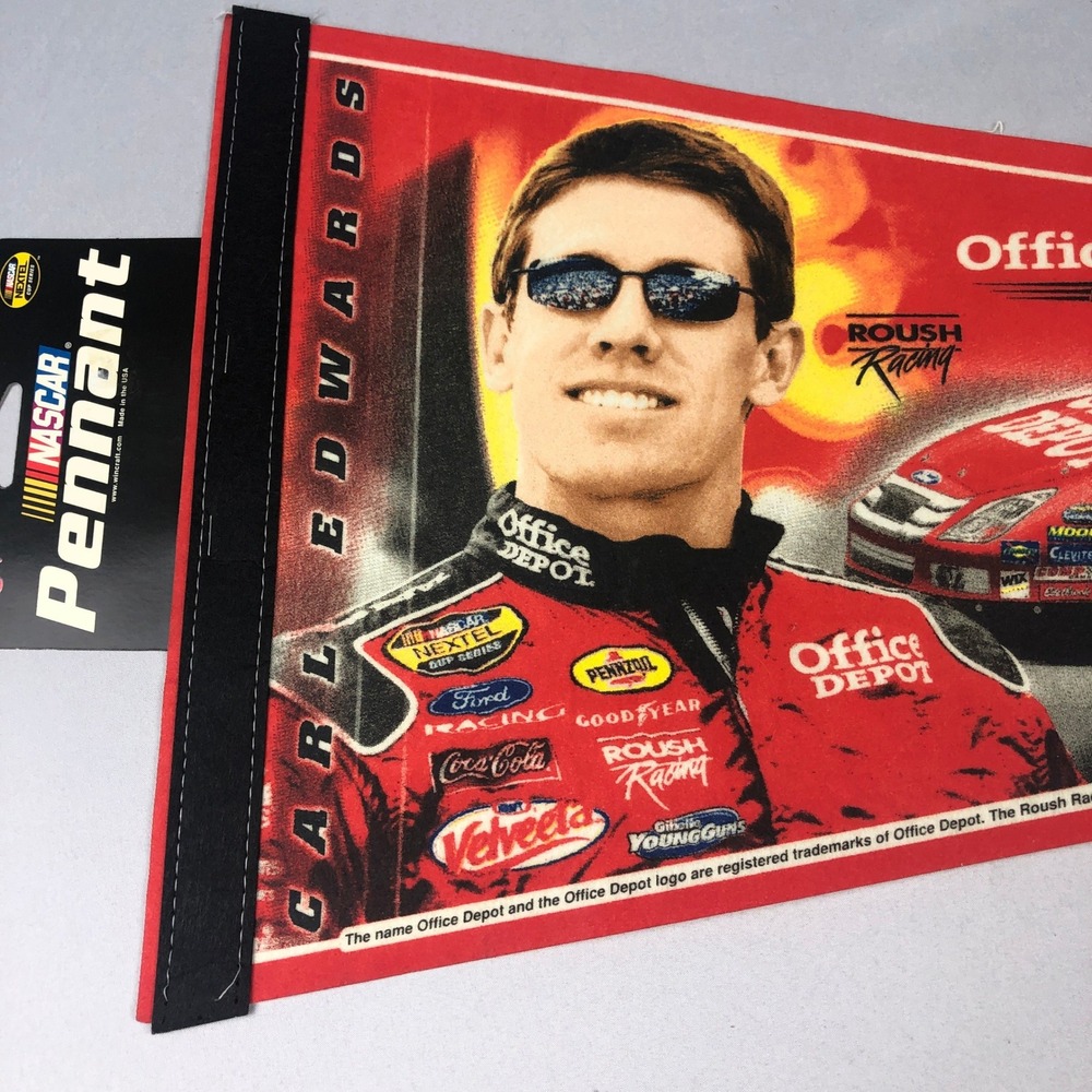 NASCAR Carl Edwards 99 Office Depot Roush Racing WinCraft Felt Pennant New